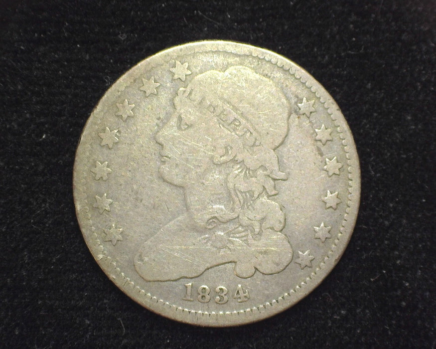 1834 Capped Bust Quarter VG - US Coin