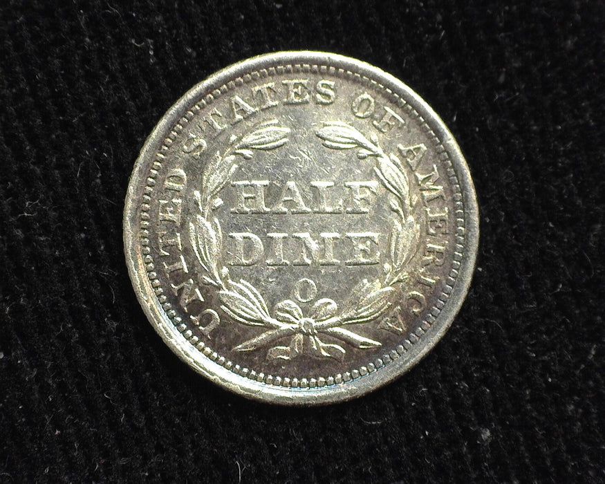 1857 O Liberty Seated Half Dime AU - US Coin
