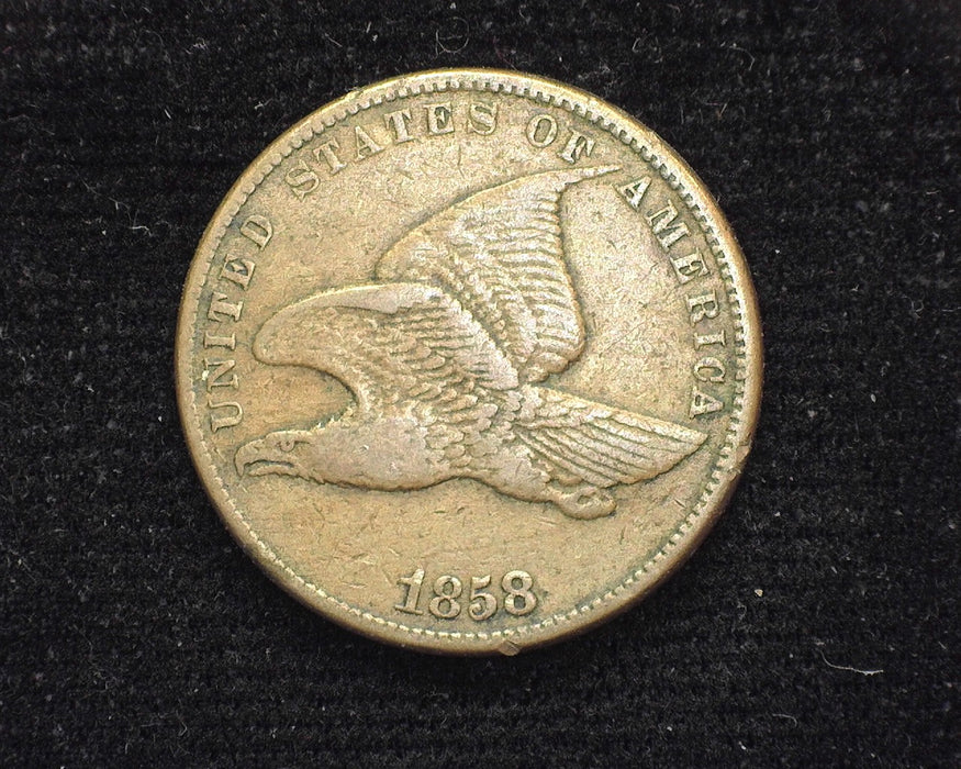 1858 Small letters Flying Eagle Penny/Cent F - US Coin
