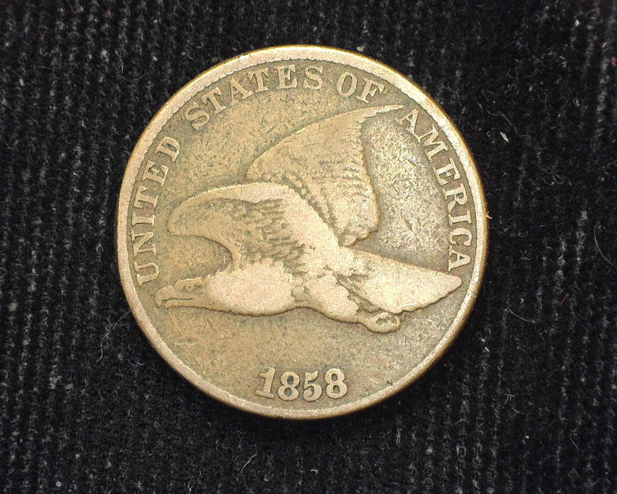 1858 Large letters Flying Eagle Penny/Cent VG - US Coin