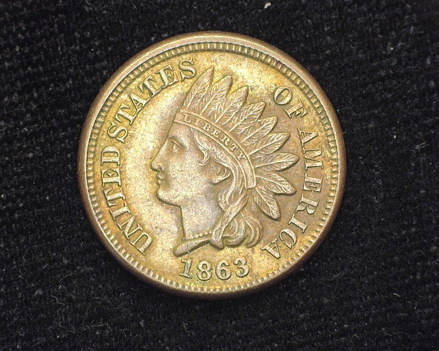 1863 Indian Head Penny/Cent AU -50 - US Coin