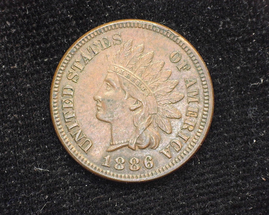 1886 Var 1 Indian Head Penny/Cent AU - US Coin