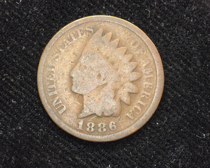 1886 Ty 2 Indian Head Penny/Cent G - US Coin