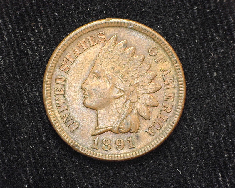 1891 Indian Head Penny/Cent AU - US Coin