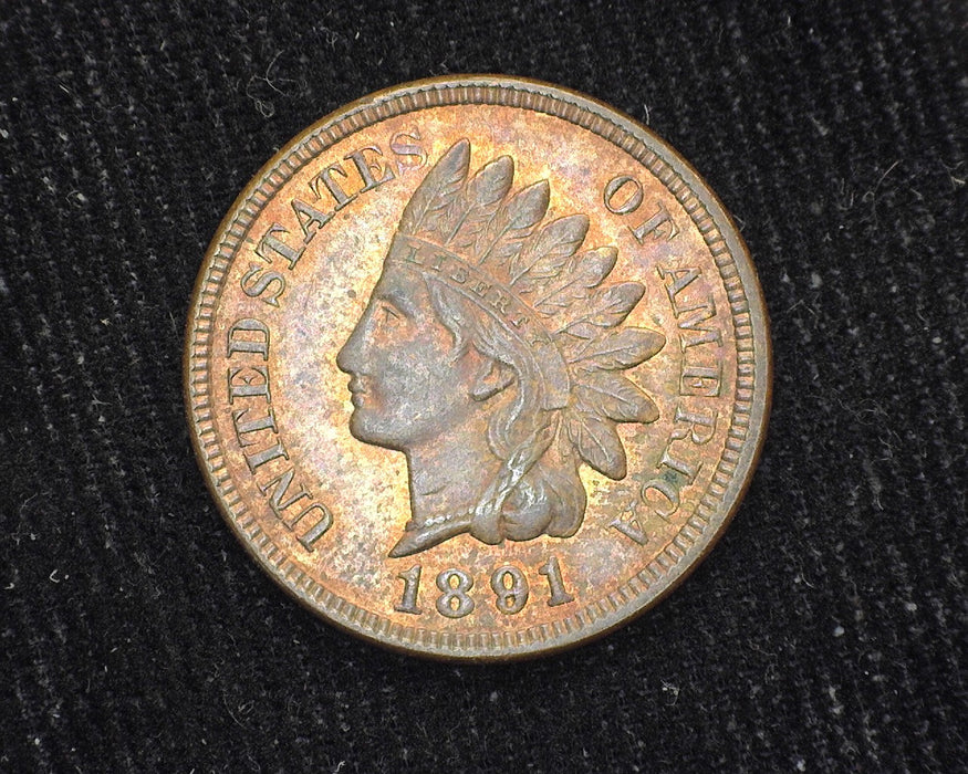 1891 Indian Head Penny/Cent R&B AU - US Coin