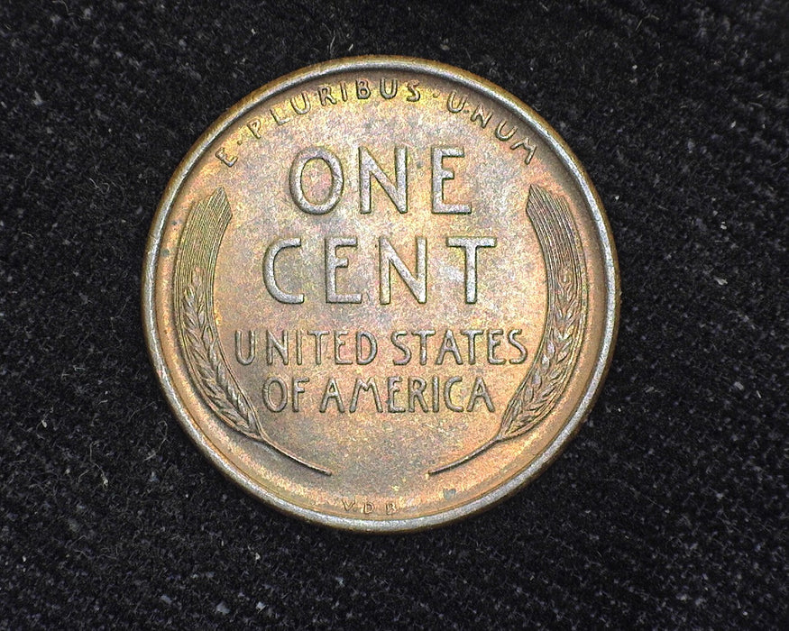 1909 VDB Lincoln Wheat Cent Mostly red. BU - US Coin