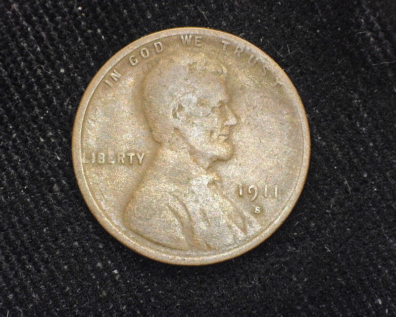 1911 S Lincoln Wheat Cent VG - US Coin