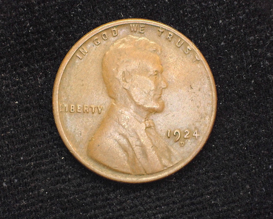 1924 D Lincoln Wheat Cent VG/F - US Coin