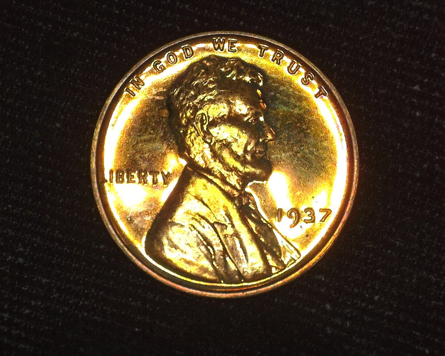 1937 Lincoln Wheat Cent Choice. Proof - US Coin