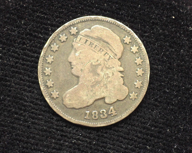 1834 Capped Bust Dime VG - US Coin