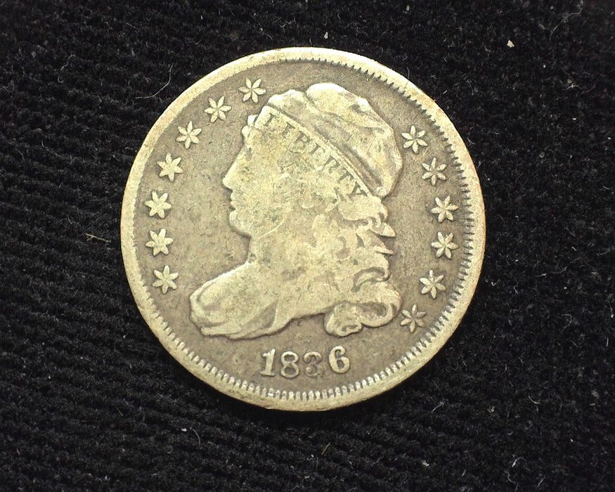 1836 Capped Bust Dime F - US Coin