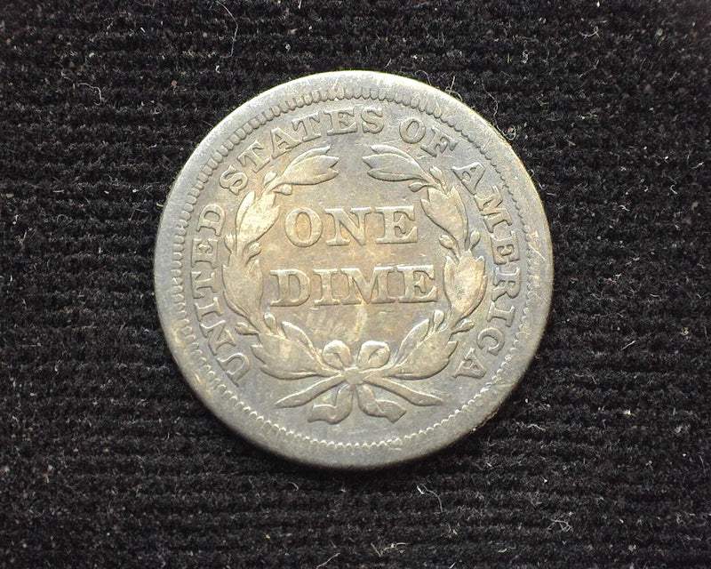 1853 Arrows Liberty Seated Dime Scratched F - US Coin