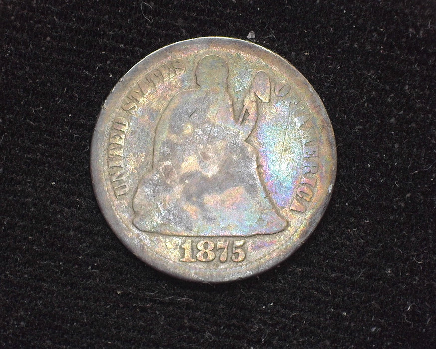1875 Liberty Seated Dime AG/G - US Coin