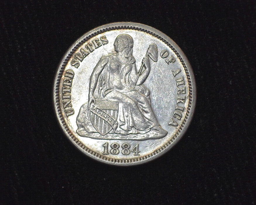 1884 Liberty Seated Dime AU -55 - US Coin