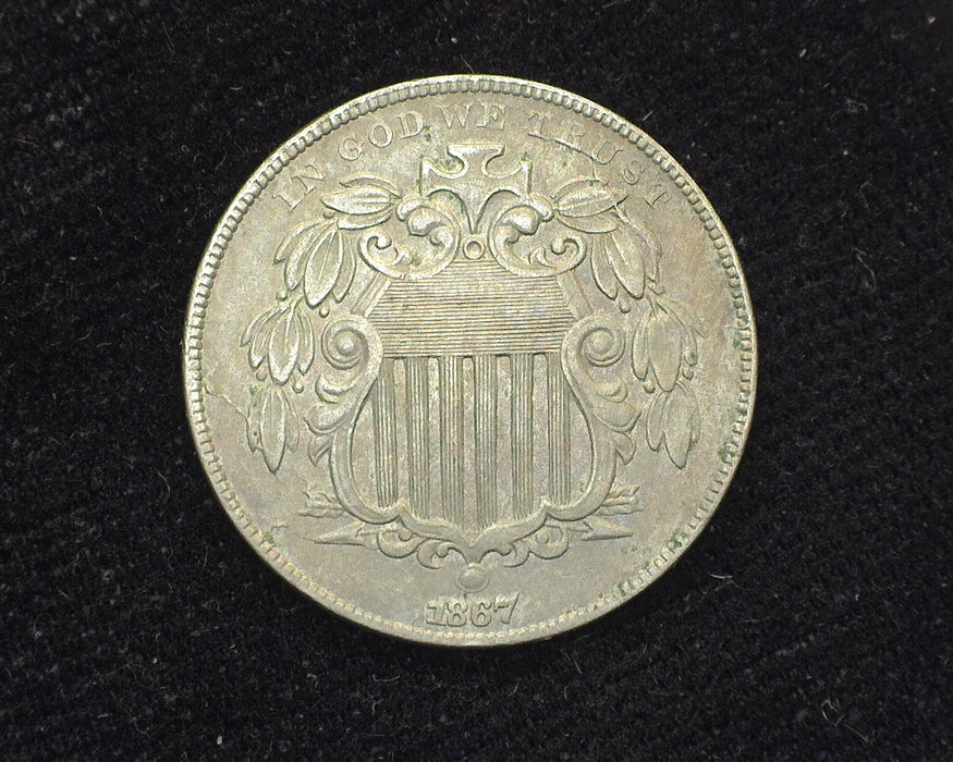 1867 Rays Shield Nickel XF - US Coin