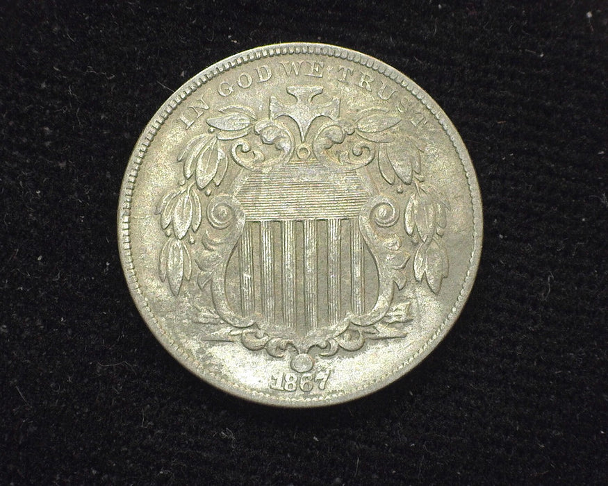 1867 Rays Shield Nickel VF/XF - US Coin
