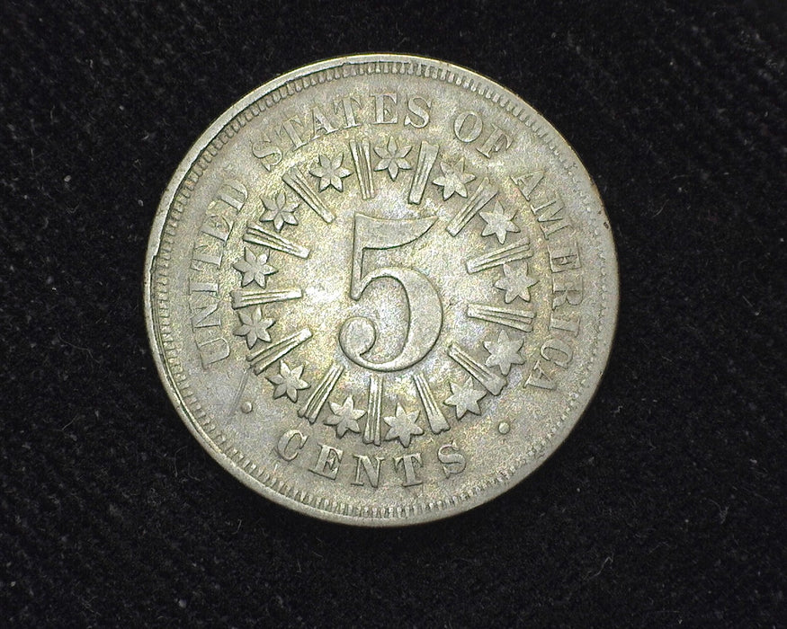 1867 Rays Shield Nickel F - US Coin