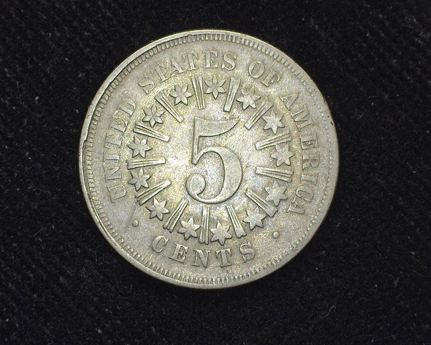 Us Coin With Rays 1867 Rays Shield Nickel F - US Coin — Huntington Stamp & Coin Shop