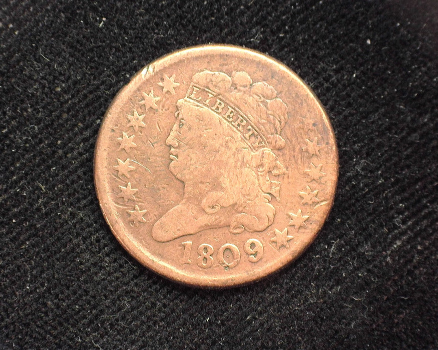 1809 Classic Head Half Cent Cleaned VG - US Coin