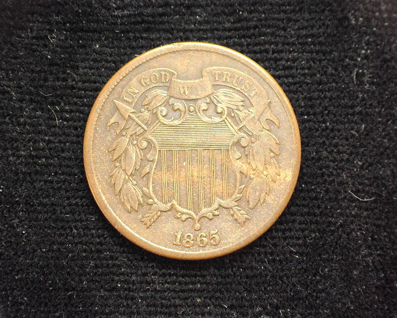 1865 Two Cent Piece F - US Coin