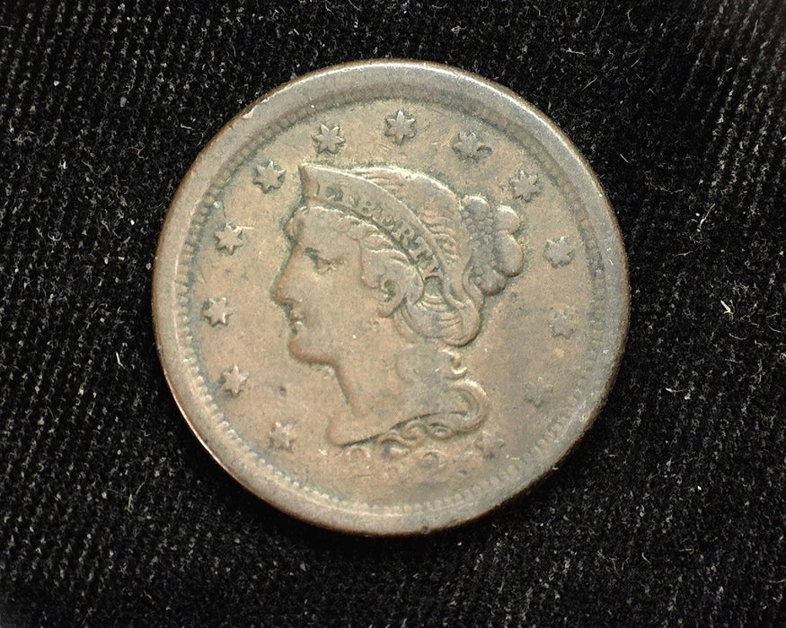 1852 Large Cent Coronet F - US Coin