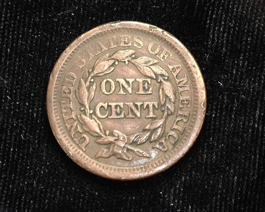 1853 Large Cent Coronet VF - US Coin