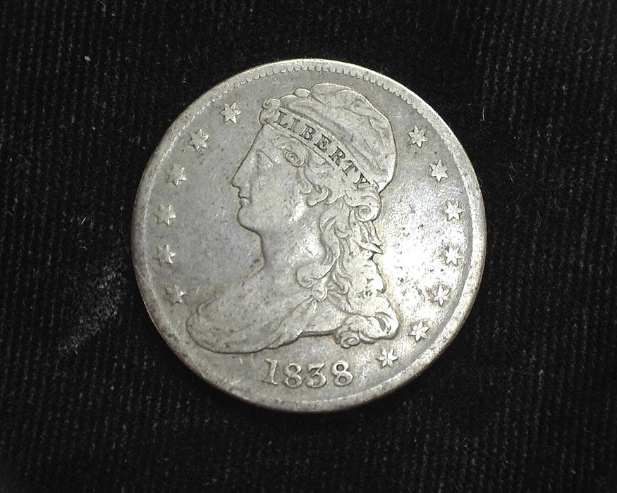 1838 Capped Bust Half Dollar Reeded edge. F - US Coin