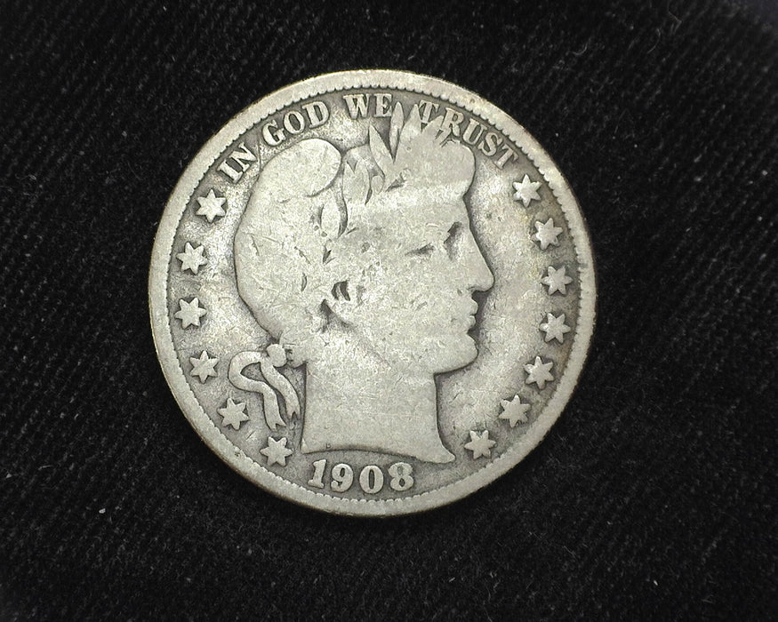 1908 S Barber Half Dollar About VG - US Coin
