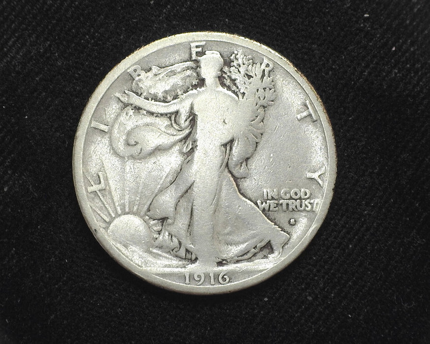 1916 S Liberty Walking Half Dollar VG - US Coin