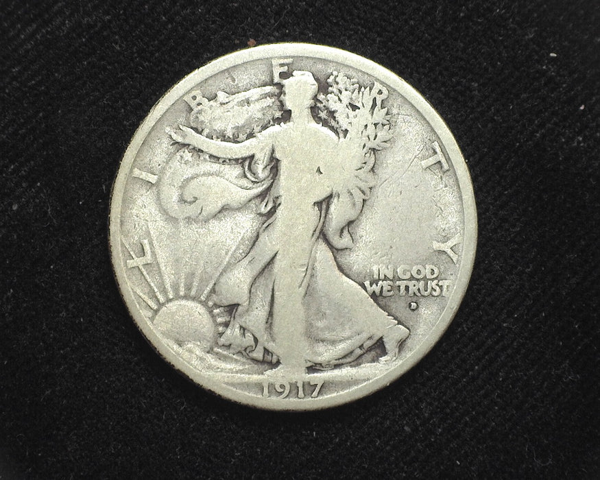 1917 D Obv Liberty Walking Half Dollar VG - US Coin