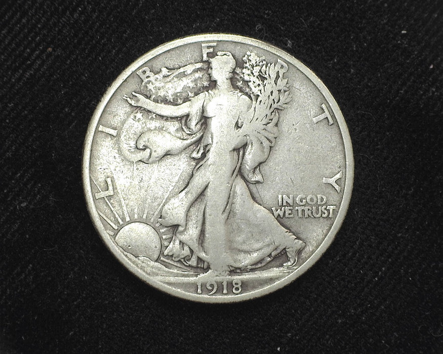 1918 D Obv Liberty Walking Half Dollar VG/F - US Coin