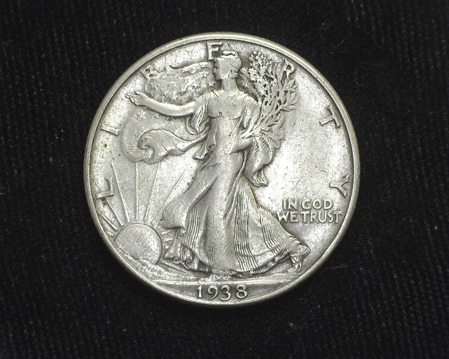 1938 D Liberty Walking Half Dollar F/VF - US Coin
