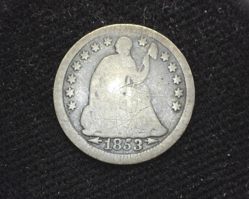 1853 Arrows Liberty Seated Half Dime Filler - US Coin