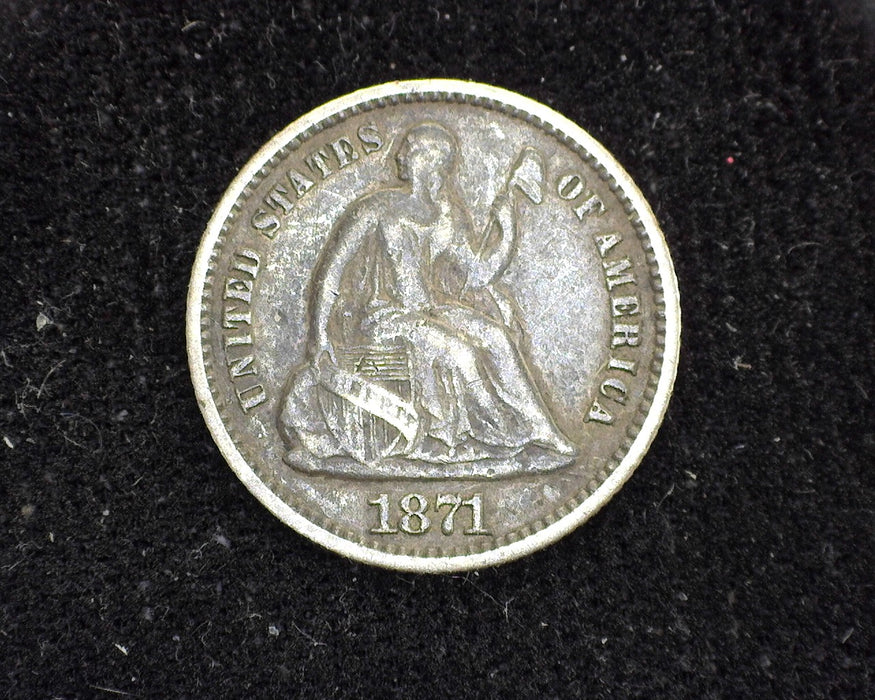 1871 Liberty Seated Half Dime F - US Coin