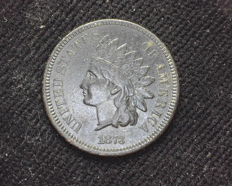 1873 Open 3 Indian Head Penny/Cent VF - US Coin