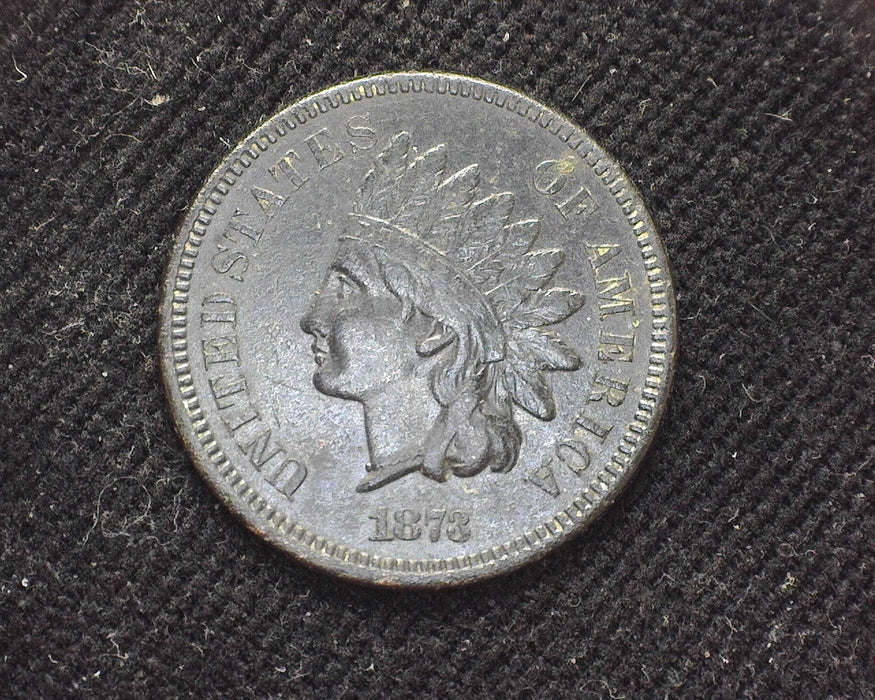 1873 Open 3 Indian Head Penny/Cent VF - US Coin