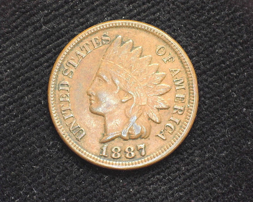 1887 Indian Head Penny/Cent Light Corrosion XF - US Coin