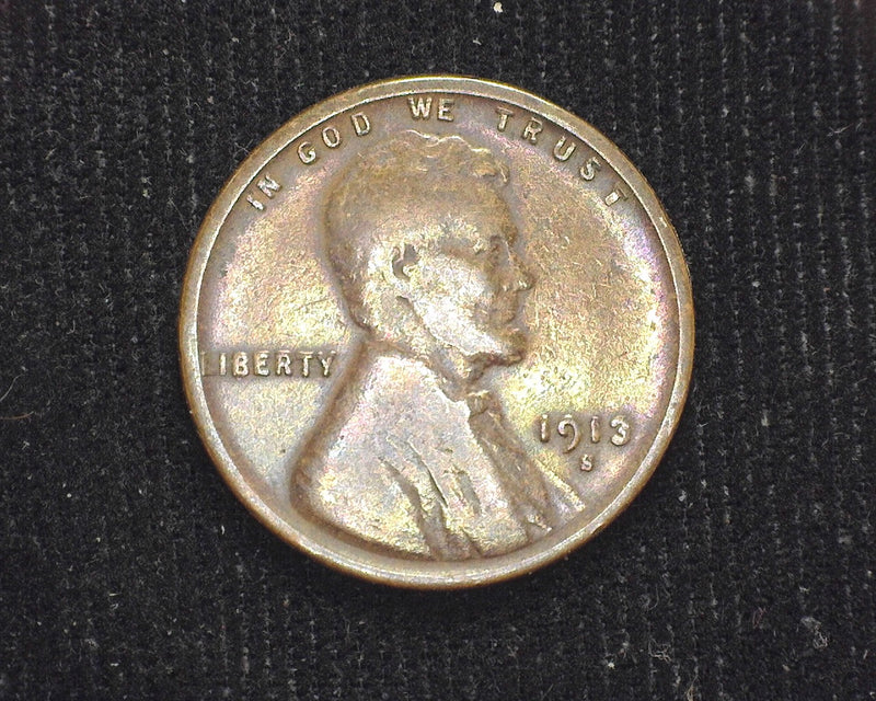 1913 S Lincoln Wheat Cent VG - US Coin