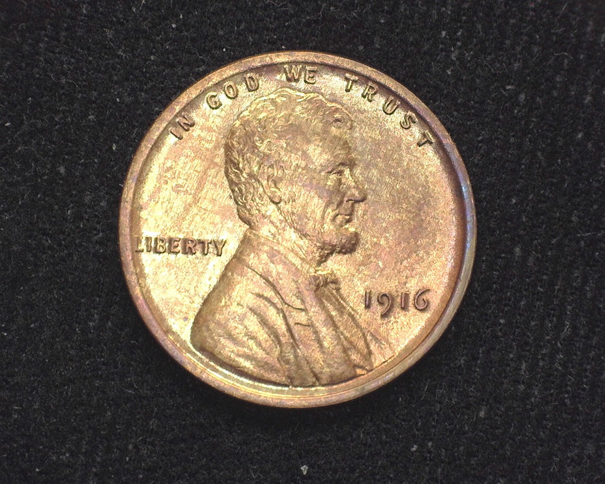 1916 Lincoln Wheat Cent Red. BU-63 - US Coin