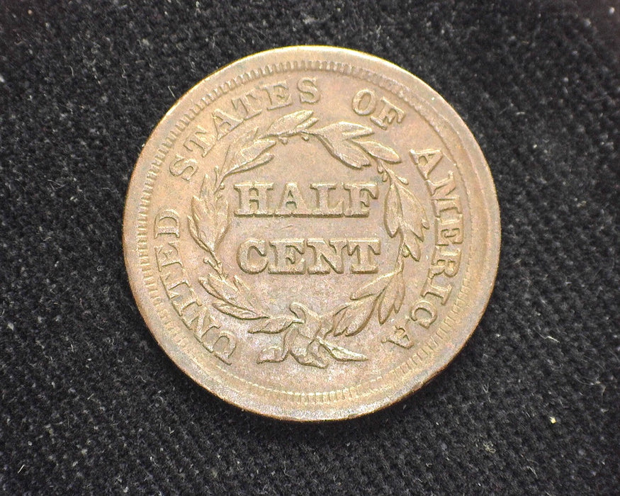 1853 Braided Hair Half Cent VF - US Coin