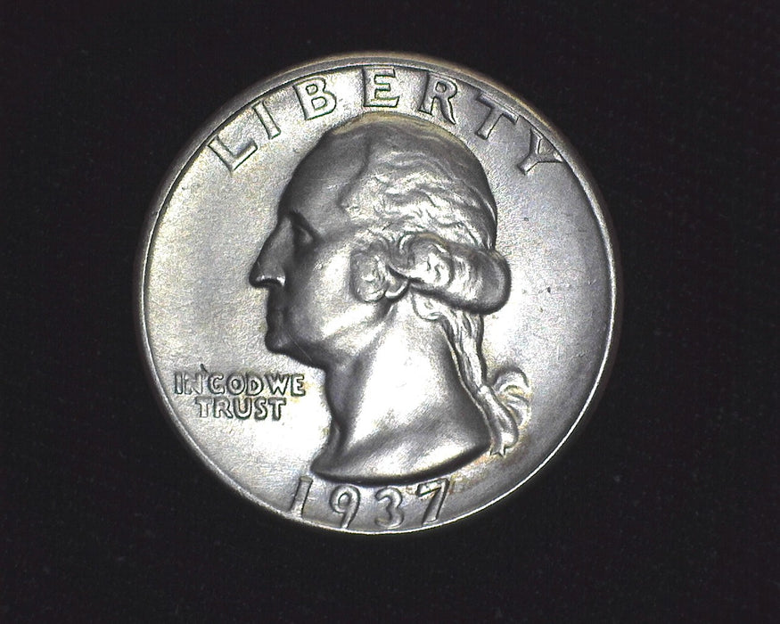 1937 Washington Quarter Cleaned. AU - US Coin