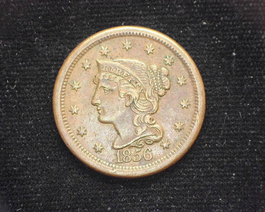 1856 Large Cent Braided Hair Cent XF - US Coin