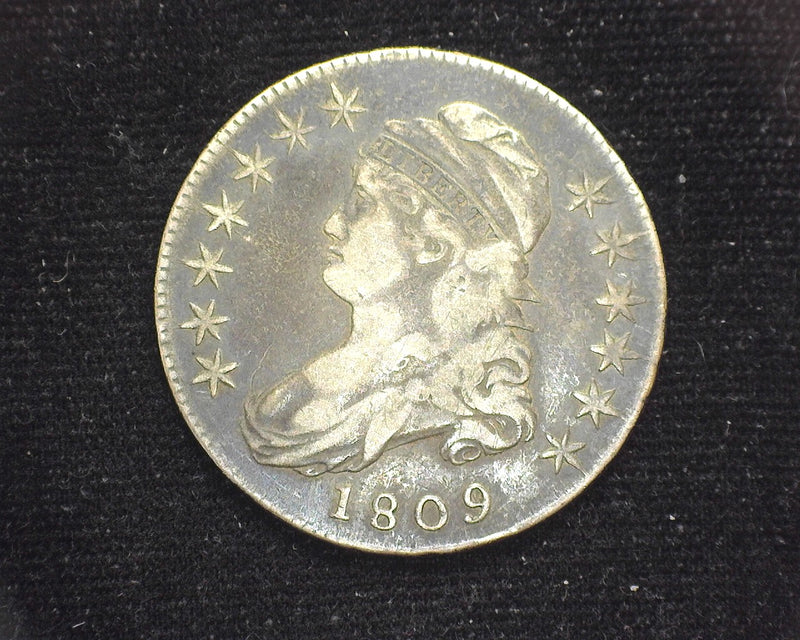 1809 Capped Bust Half Dollar Normal edge. F - US Coin
