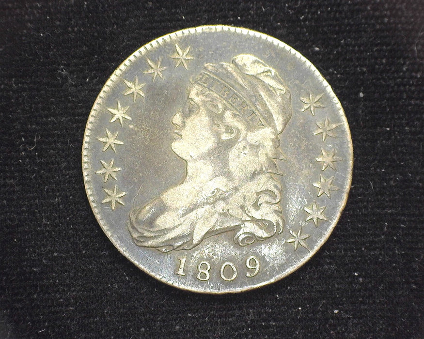 1809 Capped Bust Half Dollar Normal edge. F - US Coin
