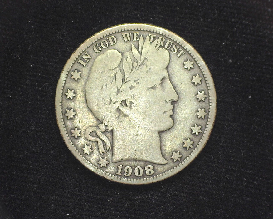 1908 D Barber Half Dollar VG - US Coin