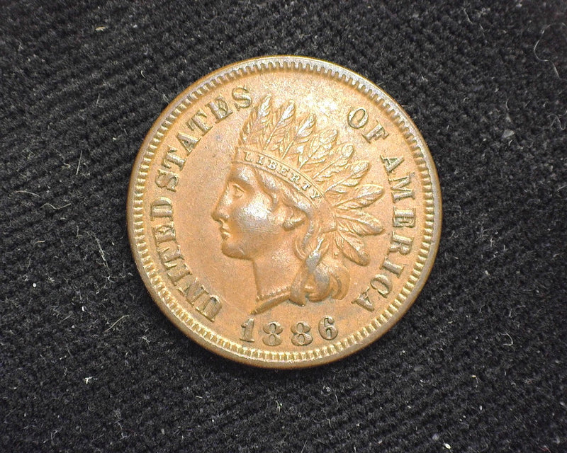 1886 Ty1 Indian Head Penny/Cent AU-50 - US Coin