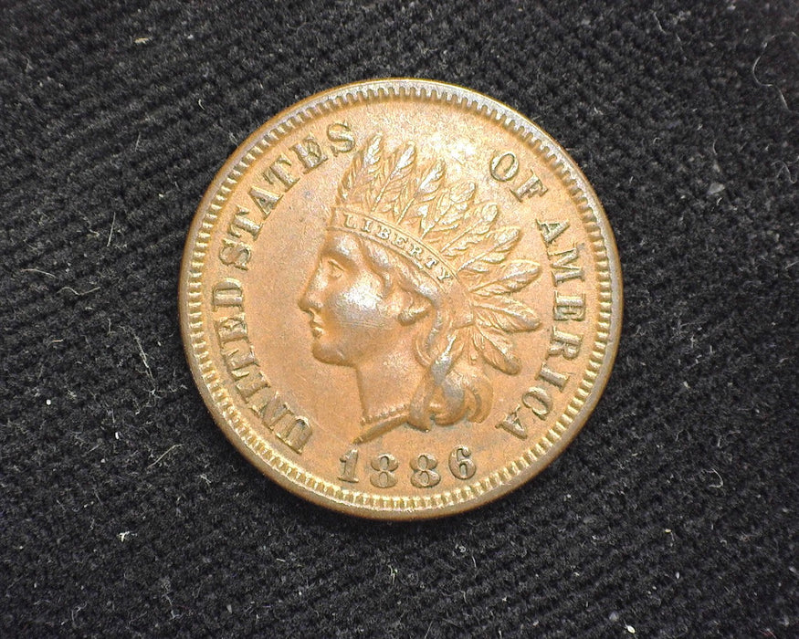 1886 Ty1 Indian Head Penny/Cent AU-50 - US Coin