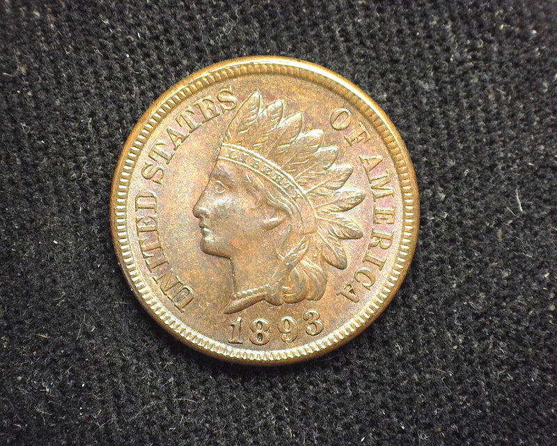 1893 Indian Head Penny/Cent Traces of red. Brown. BU - US Coin