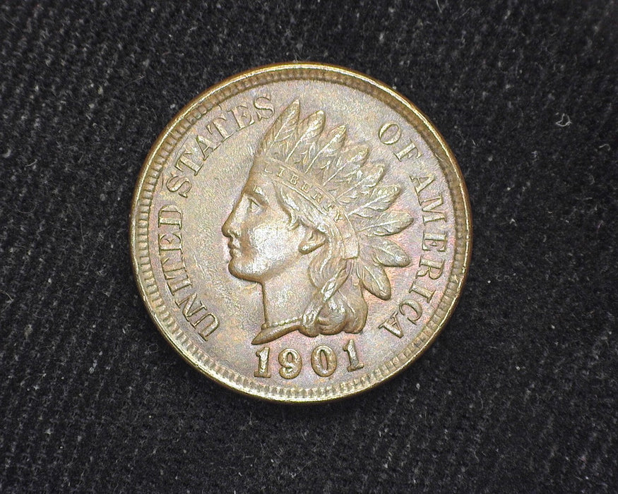 1901 Indian Head Penny/Cent Brown. BU-63 - US Coin