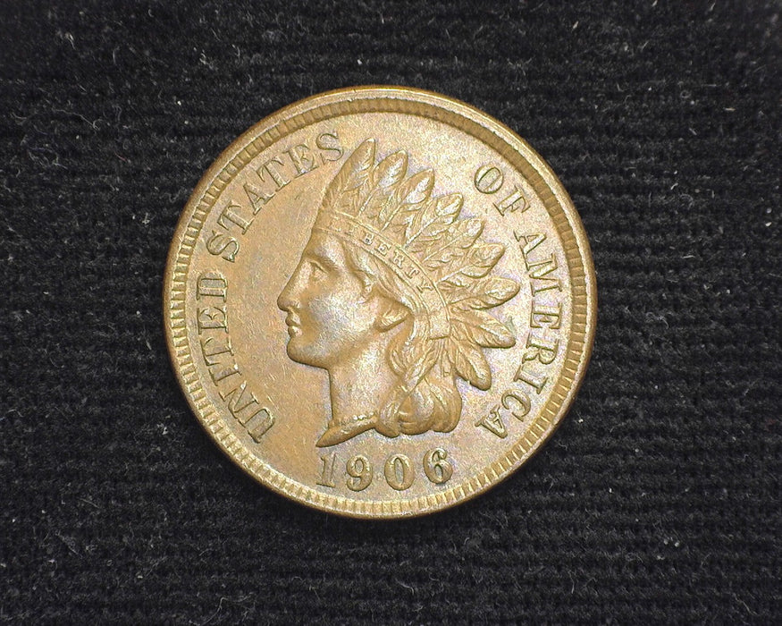 1906 Indian Head Penny/Cent AU-58 - US Coin